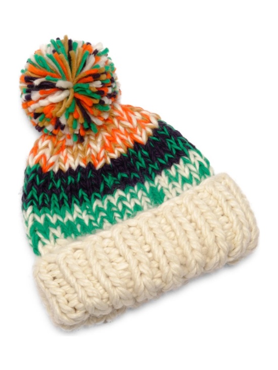 NEW Free People Tide Stripe Knit Pom Beanie Ivory main image 15